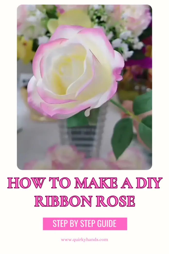 How to Make a DIY Ribbon Rose Flower Gift – Perfect Handmade Craft Idea 🌹🎀