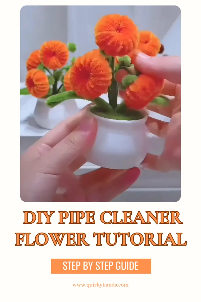 Easy DIY Pipe Cleaner Flower Tutorial – Handmade Floral Art for Beginners 🌸✨