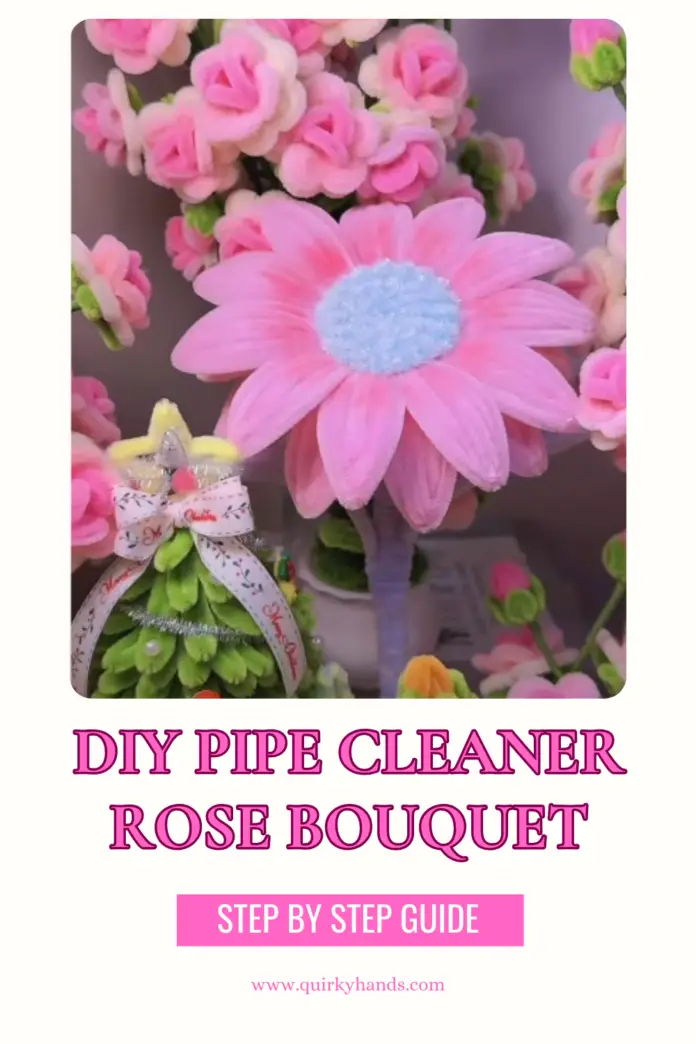 DIY Pipe Cleaner Rose Bouquet Tutorial – Perfect for Home Decoration 🌹