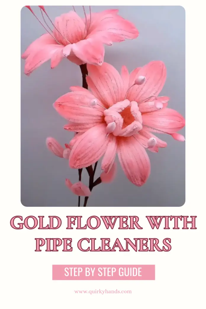 DIY Gold Flower with Pipe Cleaners – Stunning Handmade Gift Idea 🌼