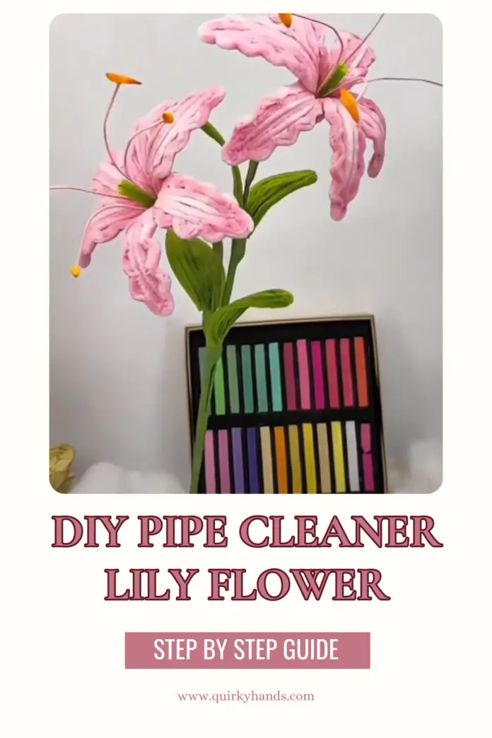 DIY Pipe Cleaner Lily Flower Tutorial – Handmade Gift & Flower Craft 🌸