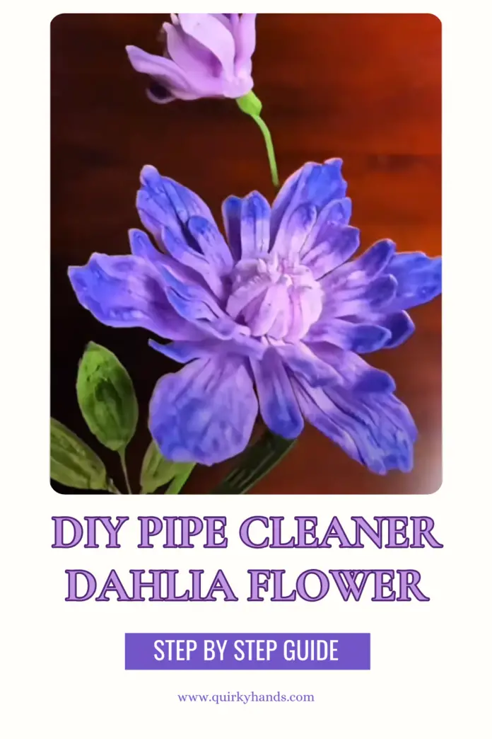 DIY Pipe Cleaner Dahlia Flower – Handmade Gift & Craft Idea 🌸