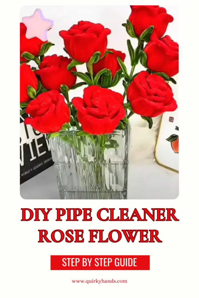 DIY Pipe Cleaner Rose Flower – Handmade Gift & Craft Tutorial 🌹