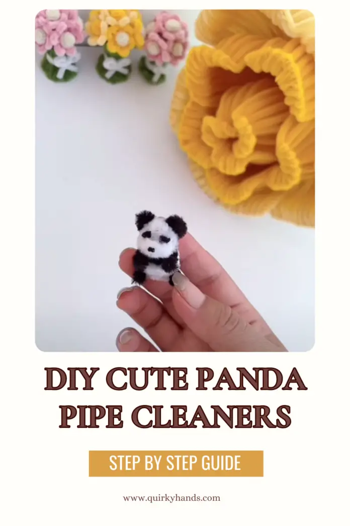 DIY Cute Panda with Pipe Cleaners – Step-by-Step Tutorial for Chenille Stem Craft 🐼