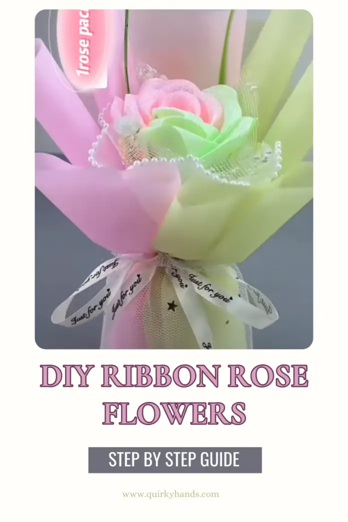 Handmade DIY Ribbon Rose Flowers – Beautiful Gift Ideas