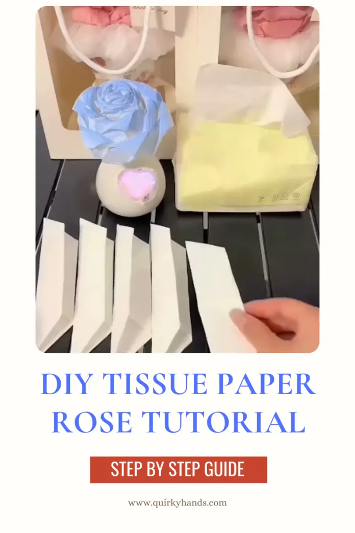 DIY Tissue Paper Rose Tutorial – Handmade Rose Flower for Gifts & Decor 🌹