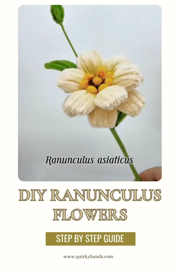 DIY Pipe Cleaner Ranunculus Flowers – Handmade Gift & Decor Tutorial