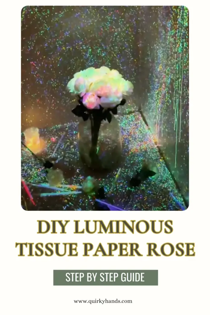 DIY Luminous Tissue Paper Rose – Stunning Handmade Gift Idea