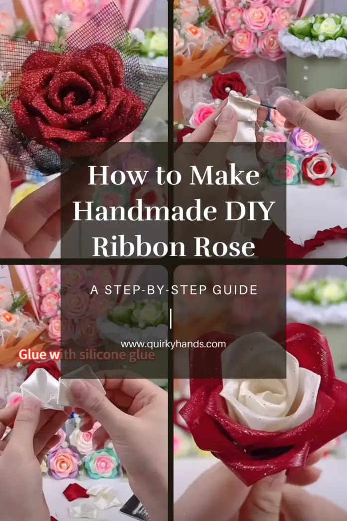 How to Make Handmade DIY Ribbon Rose Flowers – Perfect for Gifts and Craft Projects