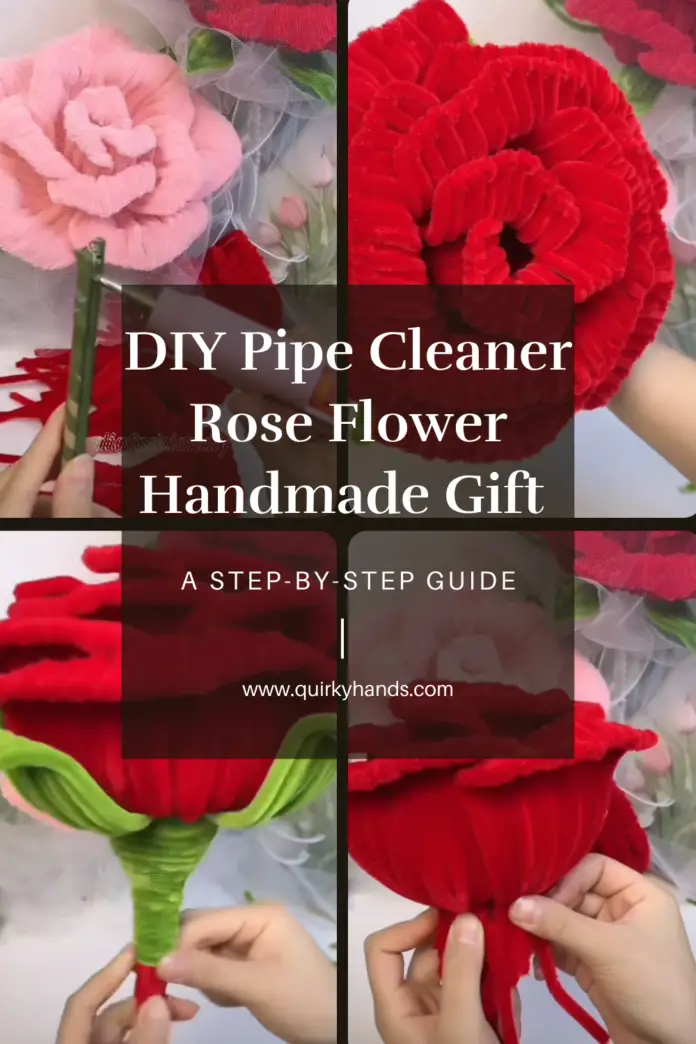 DIY Pipe Cleaner Rose Flower – Perfect Handmade Gift Idea