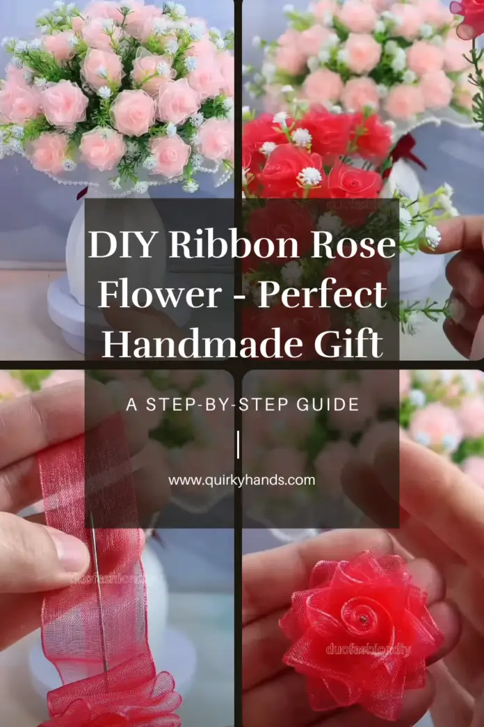 DIY Ribbon Rose Flower – Perfect Handmade Gift Idea