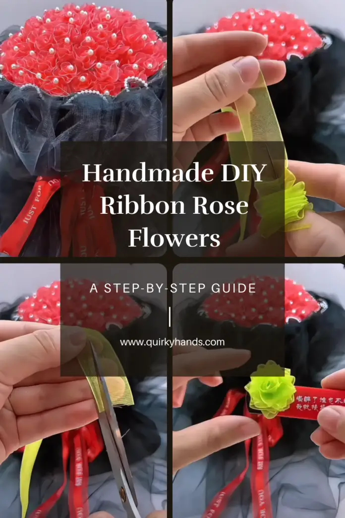 Handmade DIY Ribbon Rose Flowers – Perfect Gift and Craft Idea