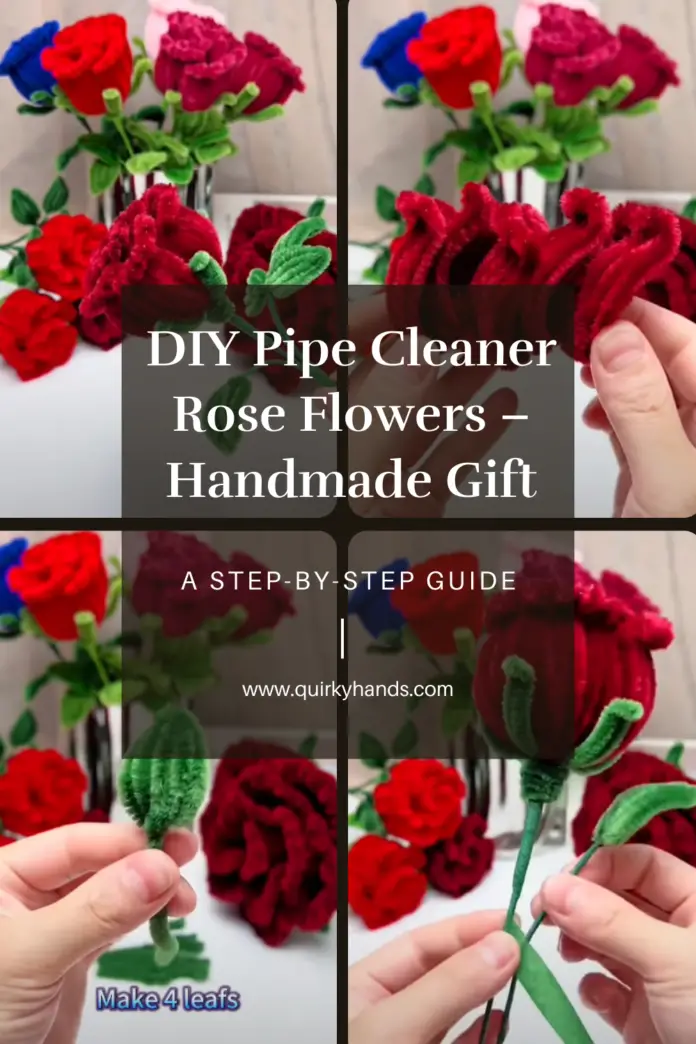 DIY Pipe Cleaner Rose Flowers – Handmade Gift Idea for Flower Lovers