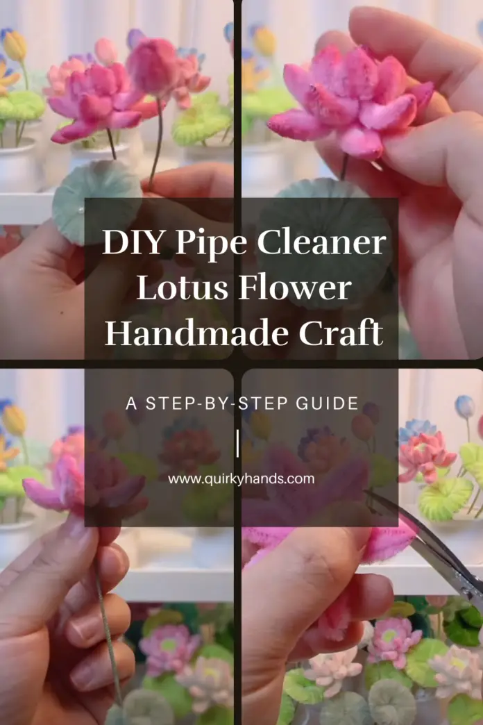 DIY Pipe Cleaner Lotus Flower – Handmade Craft for Gifts and Decor