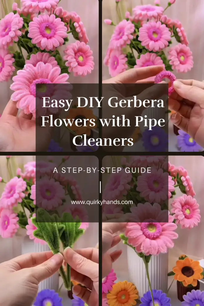 Easy DIY Gerbera Flowers with Pipe Cleaners – Handmade Gift Ideas Tutorial