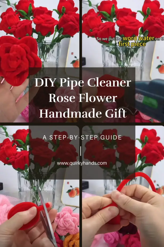 DIY Pipe Cleaner Rose Flower – Handmade Gift Idea for Craft Lovers 🌹