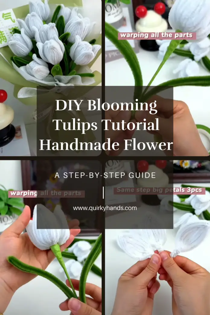 DIY Blooming Tulips Tutorial – Easy Pipe Cleaner Flower Craft 🌷