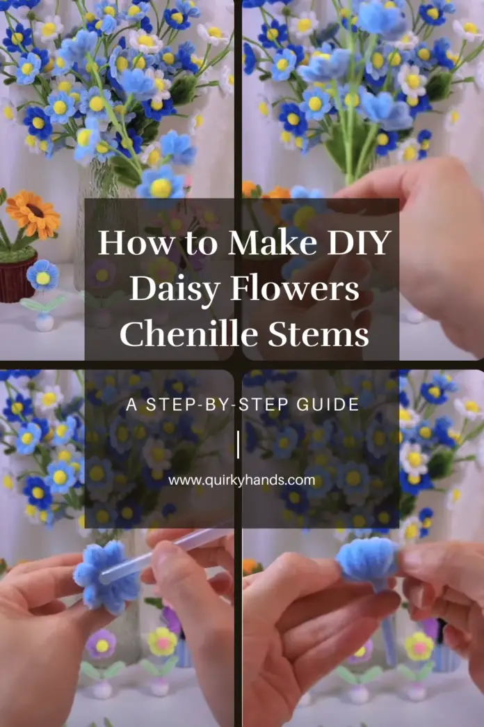 How to Make DIY Daisy Flowers with Chenille Stems – Easy Pipe Cleaner Flower Tutorial 🌼