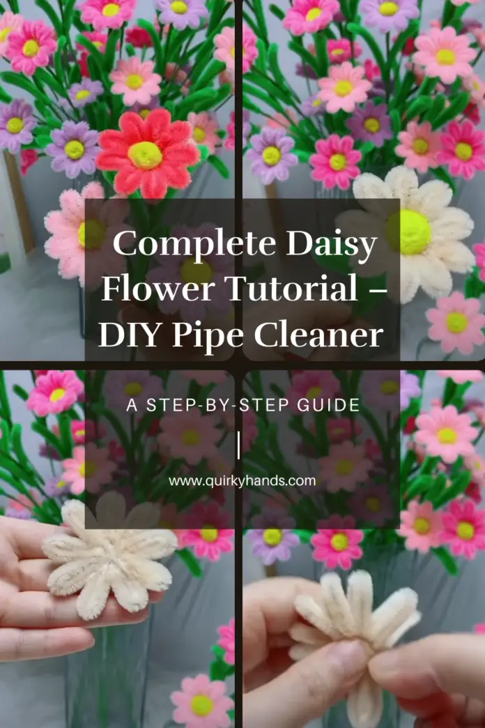 Complete Daisy Flower Tutorial – DIY Pipe Cleaner Daisy for Handmade Gift Ideas 🌼