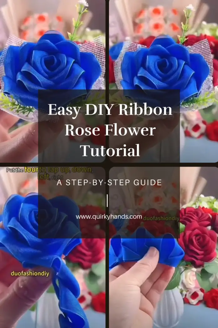 Easy DIY Ribbon Rose Flower Tutorial – Perfect Handmade Gift Idea