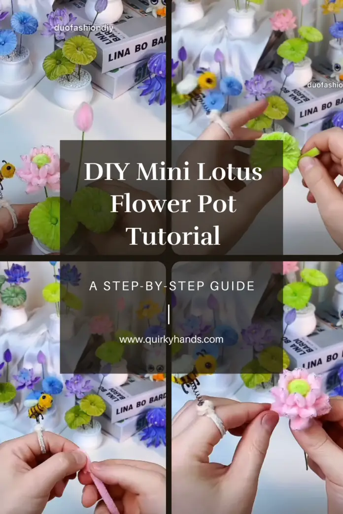 DIY Mini Lotus Flower Pot Tutorial: Handmade Gifts and Elegant Decor Ideas