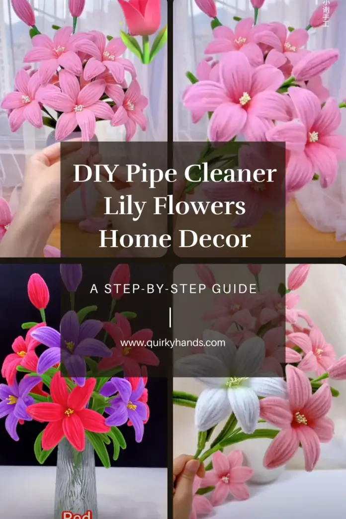 DIY Pipe Cleaner Lily Flowers – Elegant Home Decor & Gift Tutorial